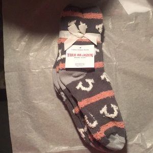 True Religion slipper socks 3 pack